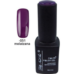 Lilly Nail Art Color Gel Melatzana Ημιμόνιμο Βερνίκι Νυχιών 12ml