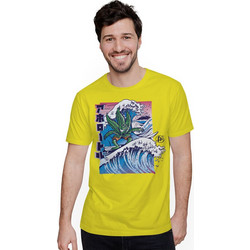 WEED LEAF SURF (Κοντομάνικο Ανδρικό / Unisex) - Lemon