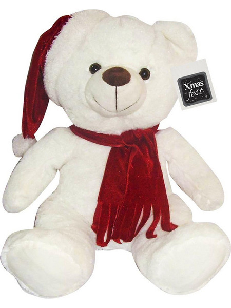 Xmasfest Αρκουδάκι με Κασκόλ 30cm