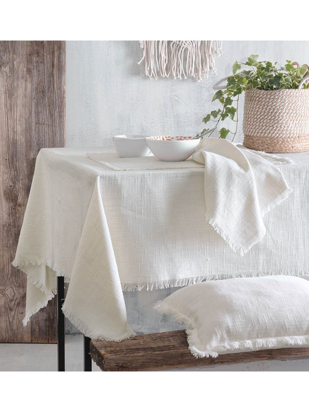 Τραπεζομάντηλο 150Χ160 Βαμβακερό Rythmos Merit- Off White