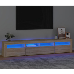 vidaXL Έπιπλο Τηλεόρασης Ξύλινο Sonoma με Φωτισμό Led Μ210xΠ35xΥ40cm 3152732