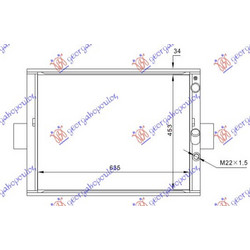 Ψυγειο 2,5D-TDi -A/C(63,8x45x36) Τ.VALEO Iveco Daily 90-00 - 040406300