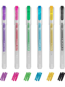 Legami Shine like a diamond Σετ Στυλό Gel 1mm Πολύχρωμο με Glitter 6τμχ