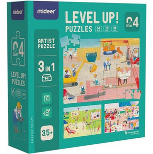 Παιδικό Puzzle Mideer Level Up 4 Artists series 54 + 70 + 88 Κομμάτια