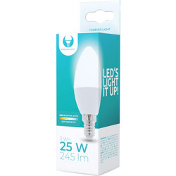 Forever Light Λάμπα LED σχήμα κερί E14 C37 3W 230V 4500K 245lm
