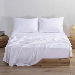 Nef-Nef Σεντόνι Μονό Βαμβακερό 170x270cm Basic 200 White