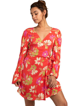 Billabong Hot Romance Mini Καθημερινό Φόρεμα Κόκκινο EBJWD00111-RNE0