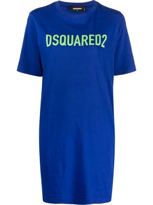 Dsquared2 Mini Καλοκαιρινό Καθημερινό Φόρεμα Royal Blue S75CV0636S24321-520