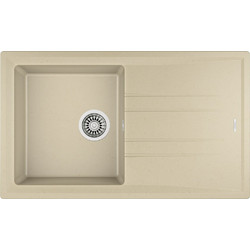Teka Stone 50 B-TG 1B 1C Ένθετος Νεροχύτης Γρανίτη Αντιστρεφόμενος Topasbeige 86x50cm