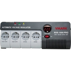 Vmark RVK-1000VA PRO Σταθεροποιητής Τάσης Relay 1000VA με 4 Πρίζες Schuko