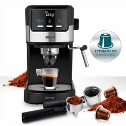 Izzy Siena IZ-6010 Αυτόματη Μηχανή Espresso 1100W 20bar