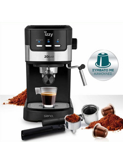 Izzy Siena IZ-6010 Αυτόματη Μηχανή Espresso 1100W 20bar