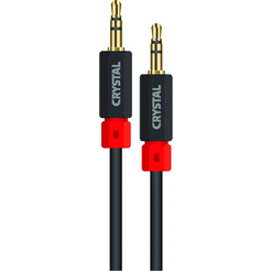Crystal Audio J-MM-0,5 Καλώδιο 3.5mm male - 3.5mm male Μαύρο 0.5m