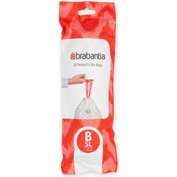 Brabantia 647034 Σακούλες Aπορριμμάτων PerfectFit Slide/Paper Bin B, 5L, 20 τμχ