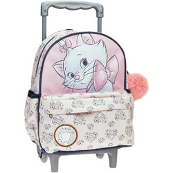 Gim Disney Animals Marie Σχολική Τσάντα Τρόλεϊ Νηπιαγωγείου Λευκή Ροζ 341-21073