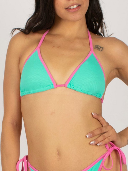 Mc2 Saint Barth Bikini Top Τριγωνάκι Τιρκουάζ LEH0003-04406D