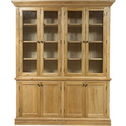 Artekko Βιτρίνα με ντουλάπι από ξύλο μασίφ (180x45x220)cm 617-0253