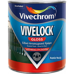 Vivechrom Vivelock Αντισκωριακό Διαλύτου Μετάλλου Αιγαίο Μπλε Ανοιχτό Gloss 0.75lt