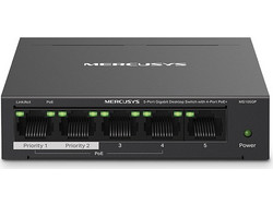 Mercusys MS105GP V1 Unmanaged L2 Switch με 5 Θύρες Ethernet 1Gbps