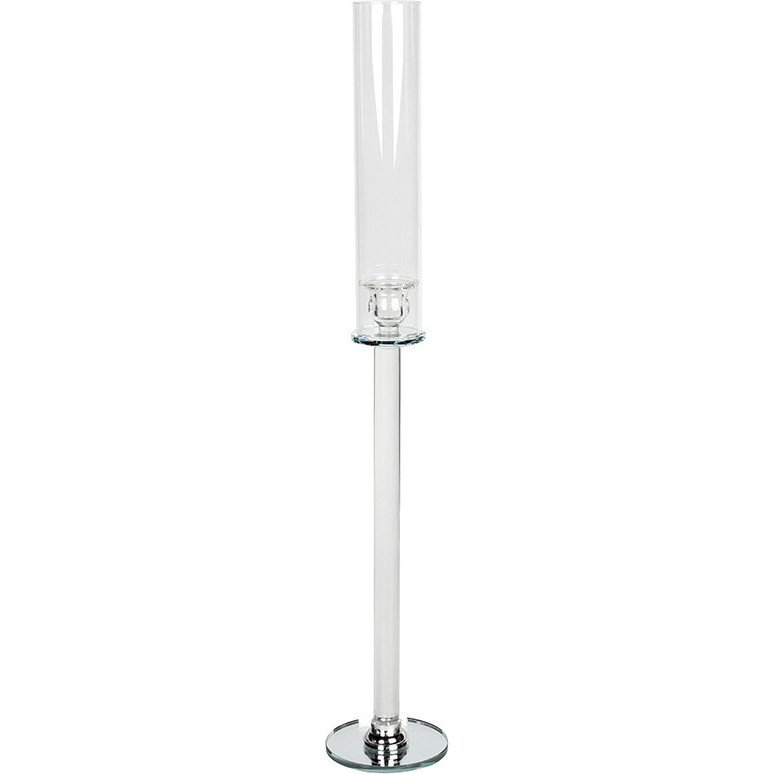 Κηροπήγιο κρυστάλλινο Φ12Χ72 εκ. με καθρέπτη και γυαλί - KESKOR 30104