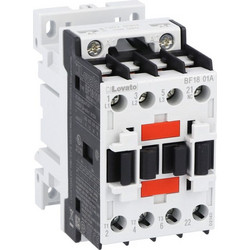 Βιομηχανικό ρελέ ισχύος τριφασικό 3P AC3 18A 7.5KW AC coil 50-60Hz 230VAC 1NC | Lovato | BF1801A230