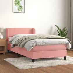 vidaXL Κρεβάτι Boxspring Μονό Βελούδινο με Στρώμα 80x200cm 3127342