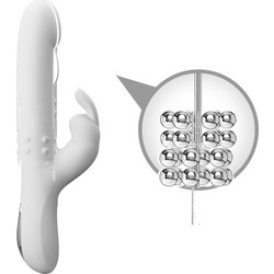 Shots Luna Achilles Δονητής Rabbit 25cm Silver