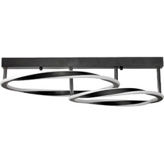 InLight Κρεμαστό Φωτιστικό Οροφής Δίφωτο LED Μαύρο 6078-BL