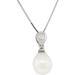 Million Diamonds Γυναικείο Κολιέ από Λευκόχρυσο 18K με Πέρλα MD17725