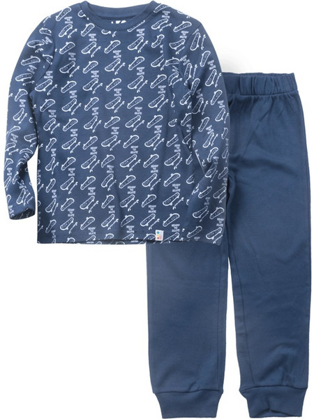 AKO Ready To Skate Παιδική Πιτζάμα Βαμβακερή Χειμωνιάτικη Navy Μπλε 13-3555241-01