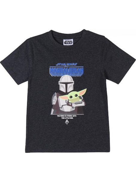 Παιδική μπλούζα T-Shirt Short Shirt The Mandalorian Dark Grey - 2200009110