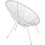 HomeMarkt Πολυθρόνα Κήπου Rattan Λευκή HM5872.02
