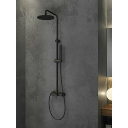 KARAG Artemis CF031M NERO Μπαταρία ντους με κολώνα ρυθμιζόμενου ύψους