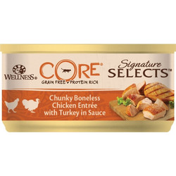 Wellness Core Adult Grain Free Signature Selects with Shredded Boneless Chicken & Turkey in Gravy 79gr