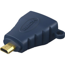 CABLETIME αντάπτορας Micro HDMI D σε HDMI AV599, με ring, 4K, μπλε