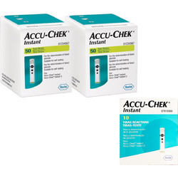 Roche Accu-Chek Instant Ταινίες Μέτρησης Σακχάρου 2x50τμχ + Δώρο 10τμχ