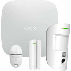 Ajax StarterKit Cam Plus White Ασύρματο Σύστημα Συναγερμού με 1 Κάμερα, 1 Ανιχνευτή Κίνησης, 1 Αισθητήρα Πόρτας, 1 Τηλεχειριστήριο, Κέντρο (Wi-Fi / GSM / Ενσύρματο)