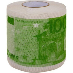 Χαρτί Υγείας XL Χαρτονομίσματα 100 Ευρώ 2 Φύλλων, 10x10x9.5 cm - Aria Trade