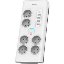 Philips Surge protector 6 sockets AC Fr 40W 2