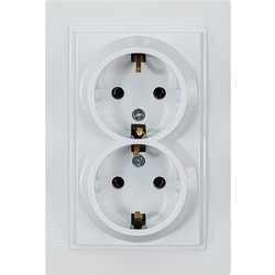 Πρίζα Σούκο Διπλή Χωνευτή 16Α 152-10136 MONO ELECTRIC Despina by Eurolamp