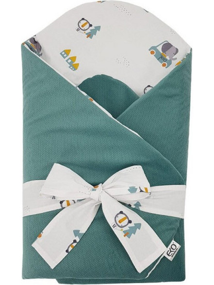 Ekokids Cars Κουβέρτα Αγκαλιάς Βαμβακερή 75x75 Κυπαρισσί