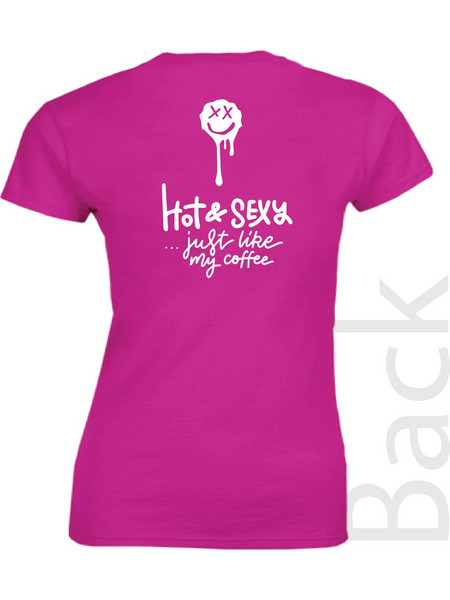 Γυναικείο T-shirt με τύπωμα Hot & sexy Φούξια