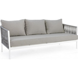 Kare Design Florencia Τριθέσιος Καναπές Εξωτερικού Χώρου Αλουμινίου Γκρι 220x85x86cm 0662796