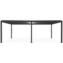 Bizzotto Ocean Πέργκολα Κήπου Αλουμινίου Ανθρακί 720x360x250
