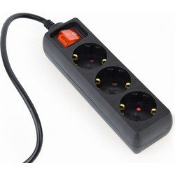 Gembird EG-PSU3-01 power extension 0.6 m 3 AC outlet(s) Indoor Black