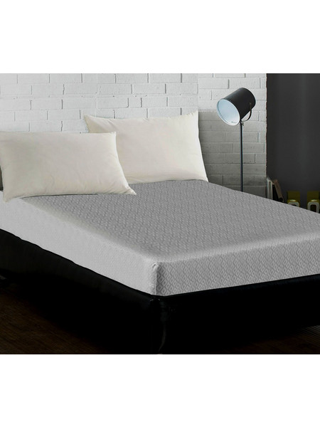 Επίστρωμα Προστασίας ΚΟΜΒΟΣ Ζακάρ PolyCotton White Υπέρδιπλο 180x200+40
