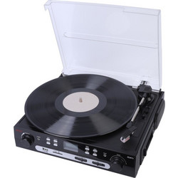 Akai ATT-15C Πικάπ με Ηχεία Bluetooth & USB Black