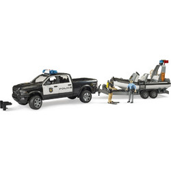 Bruder Ram 2500 Police Pickup With L+S Module Trailer & Boat BR0002507