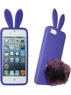 VOLTE-TEL ΘΗΚΗ IPHONE SE/5S/5 FACEPLATE BUNNY-FLUFFYTAIL V064 PURPLE