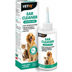 Vetiq Ear Cleaner Σταγόνες για Καθαρισμό Αυτιών Σκύλου χωρίς Αλκοόλ 100ml